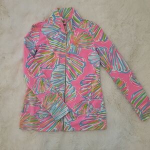 Lilly Pulitzer Luxthetic Reagan Full Zip Shellabrate